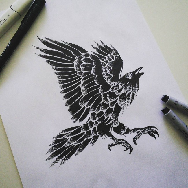 Raven tattoo