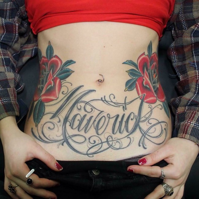 stomach tattoos