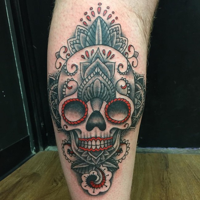 marilyn monroe sugar skull tattoo