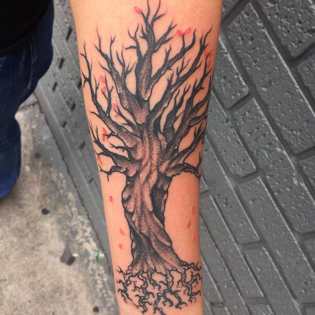 85+ Best Tree Tattoo Designs & Meanings Family Inspired (2019)