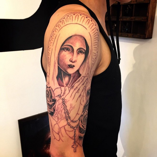 75+ Best Spiritual Virgin Mary Tattoo - Designs & Meanings (2019)