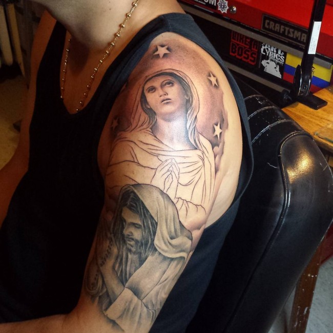 75+ Best Spiritual Virgin Mary Tattoo - Designs & Meanings (2019)