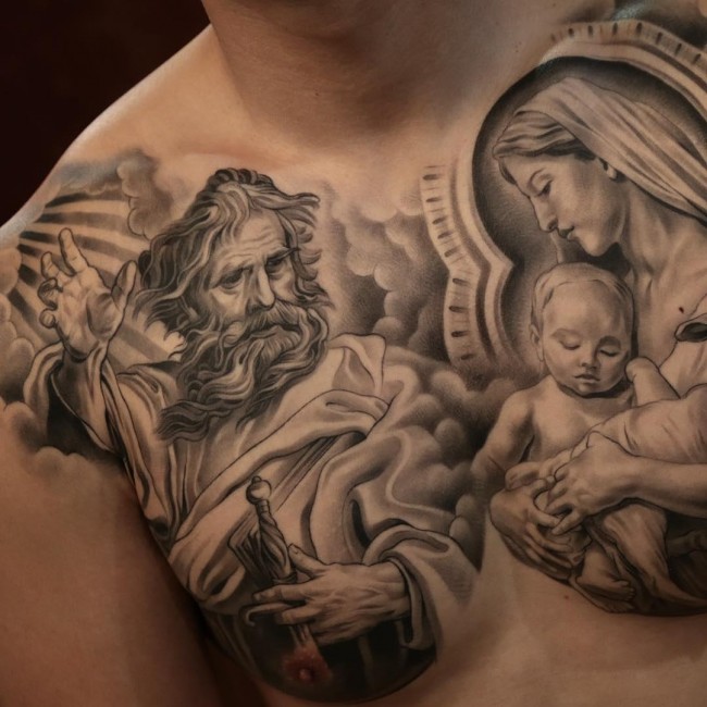 Virgin Mary tattoos