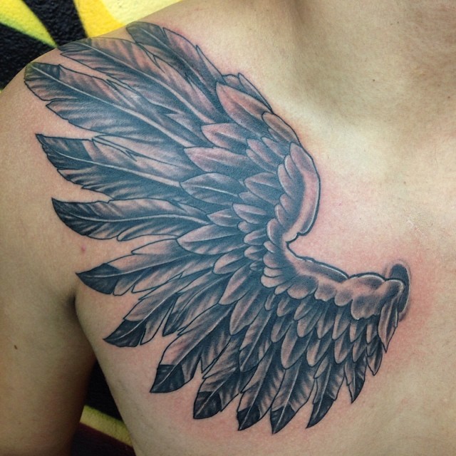 65+ Best Angel Wings Tattoos Designs & Meanings - Top Ideas (2019)