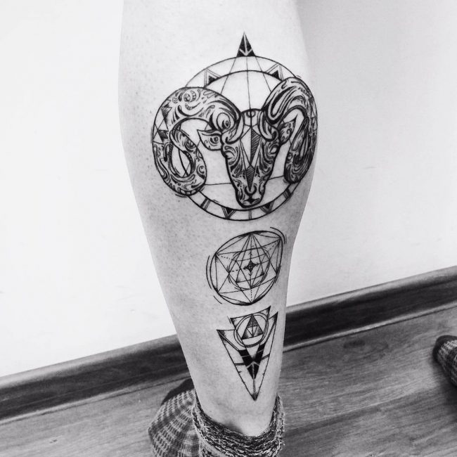 55 Best Aries Symbol Tattoo Designs - Do You Believe in Astrology?(2019)