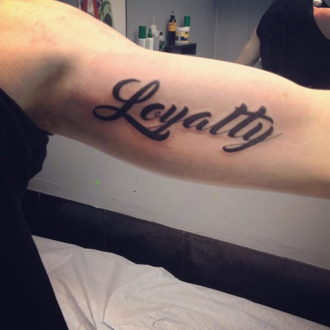 Forearm Tattoos Loyalty