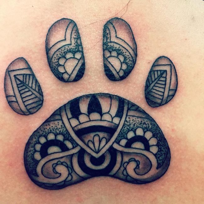 paw print tattoos