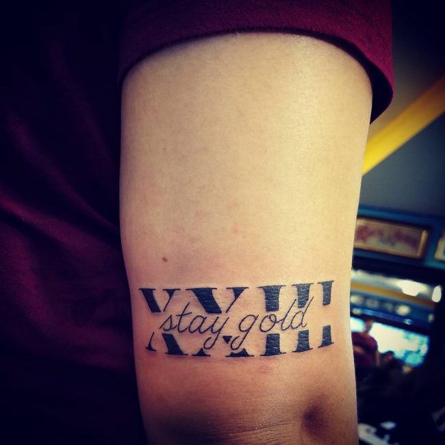 Roman numeral tattoo