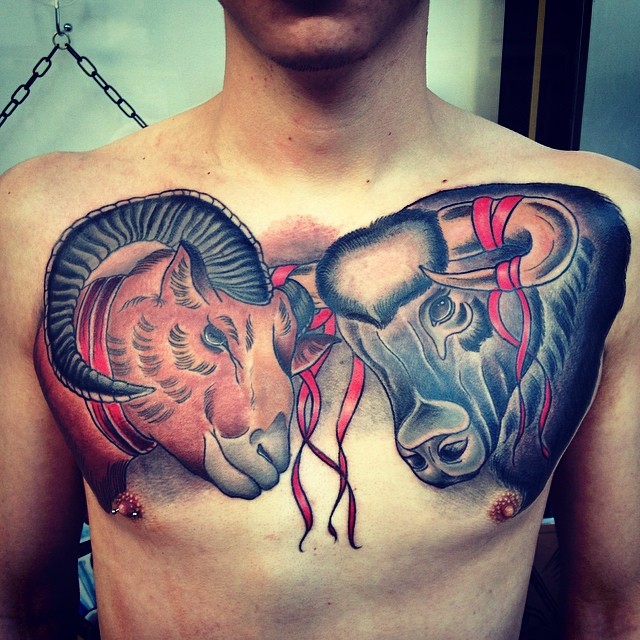 aries zodiac tattoos for guys