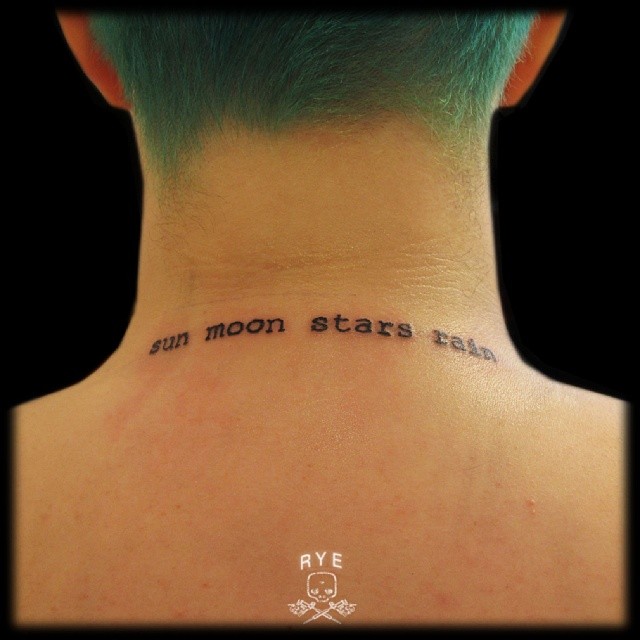 back of the neck tattoos