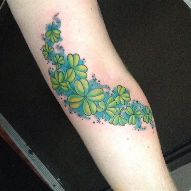 four leaf clover tattoo