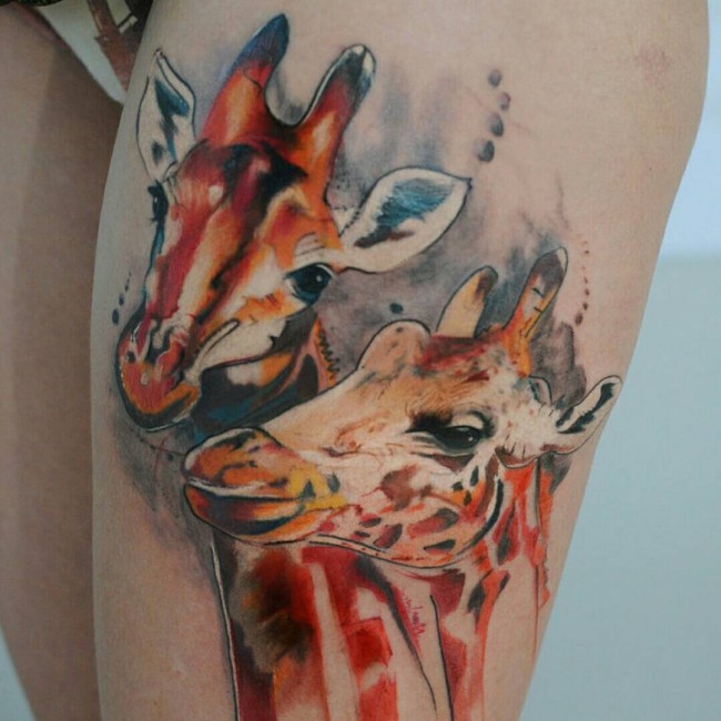 giraffe tattoos