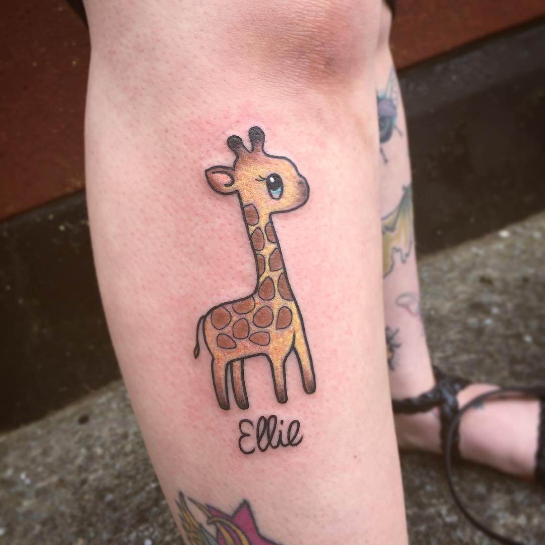 giraffe tattoos.