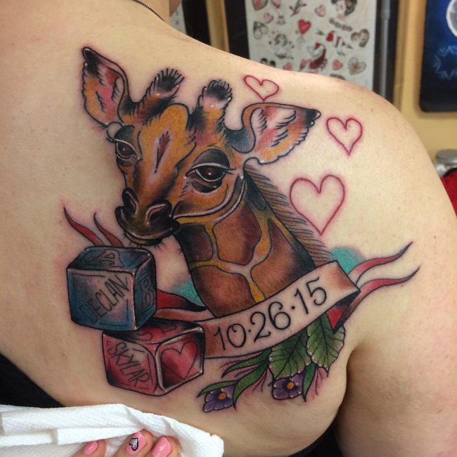 giraffe tattoos