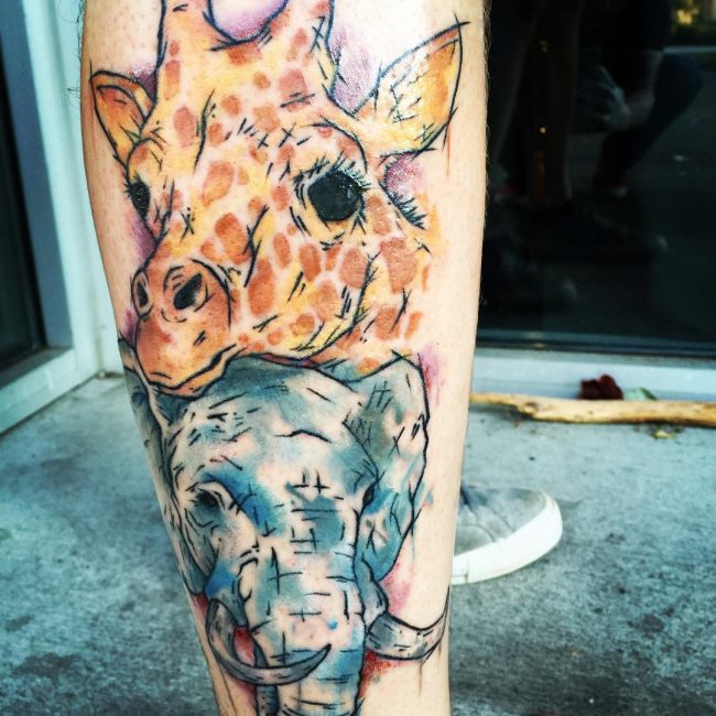 giraffe tattoos