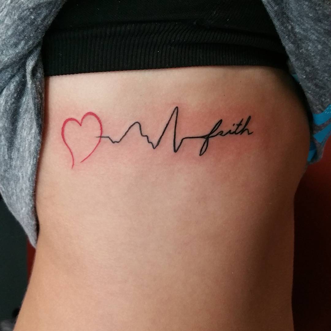 heartbeat tattoo 23