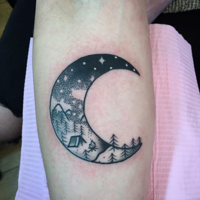 115 Best Moon Tattoo Designs Meanings Up In The Sky 19