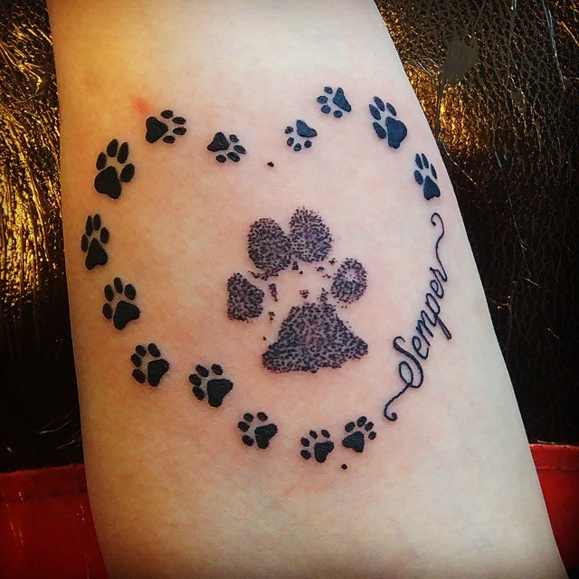 90+ Best Paw Print Tattoo Meanings and Designs - Nice Trails (2019)