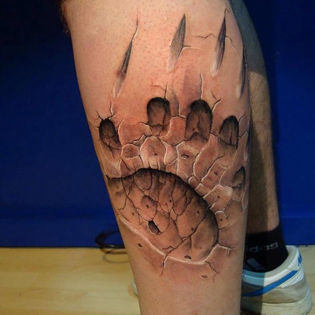 paw print tattoos