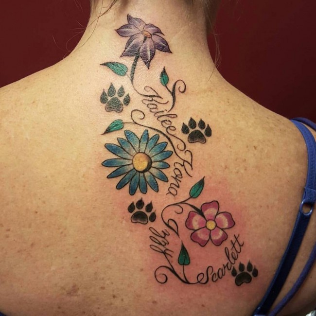 paw print tattoos