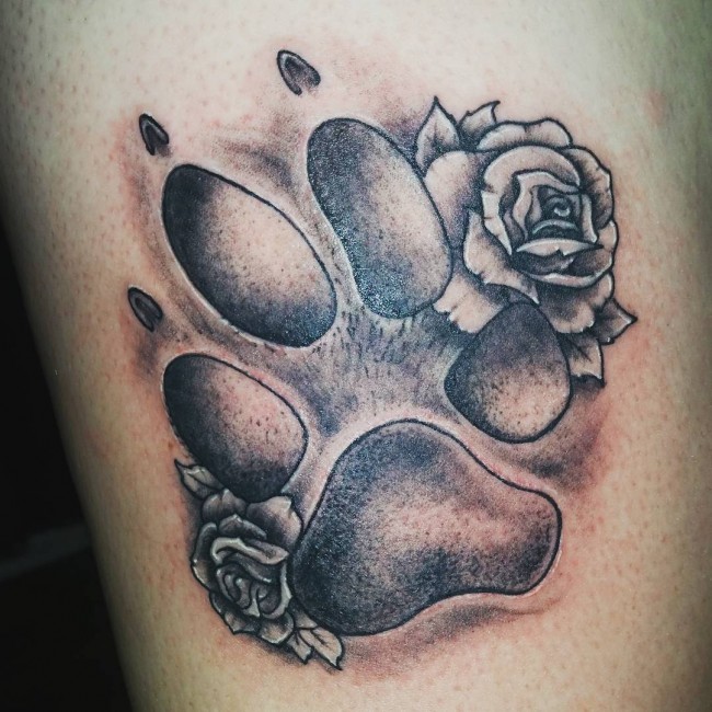 paw print tattoos