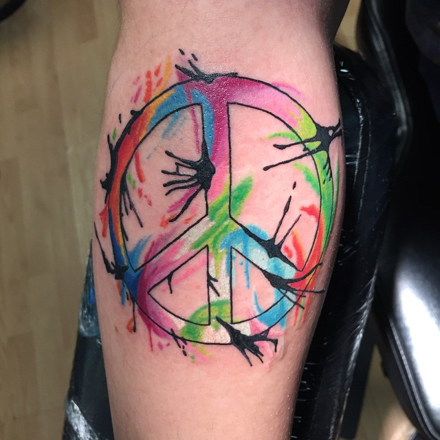 55+ Best Peace Sign Tattoo Designs - Anti-War Movement Symbol (2019)