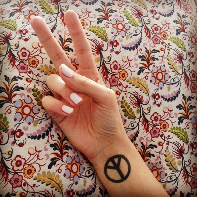 peace sign tattoos