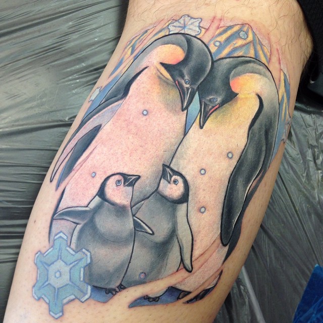 penguin heart tattoo