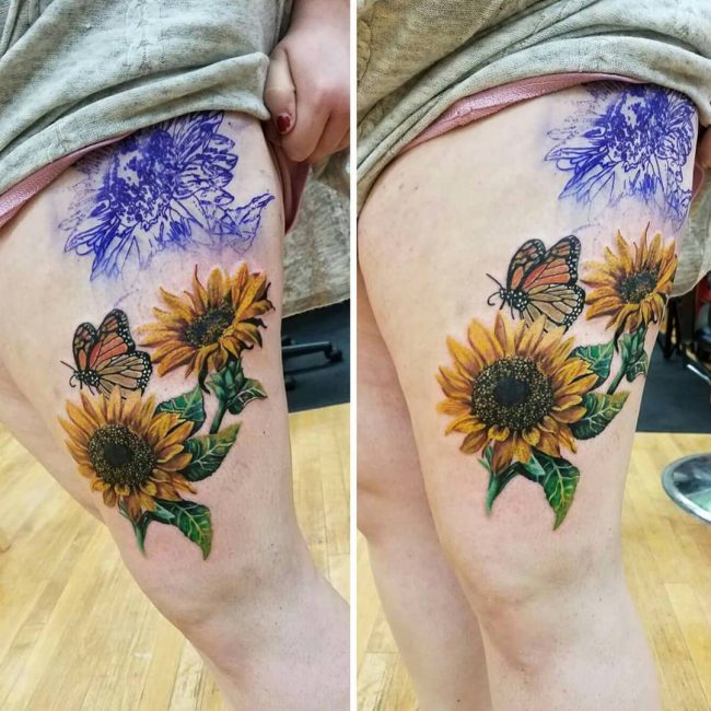 sunflower tattoo_