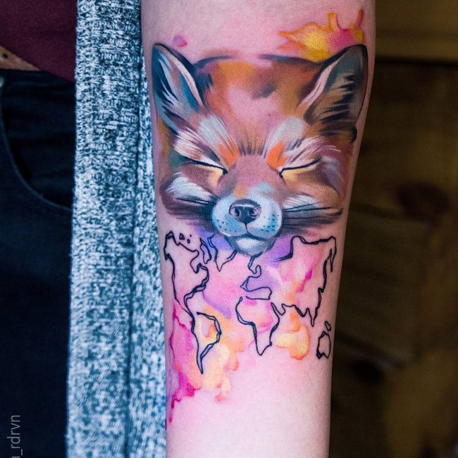 watercolor tattoo