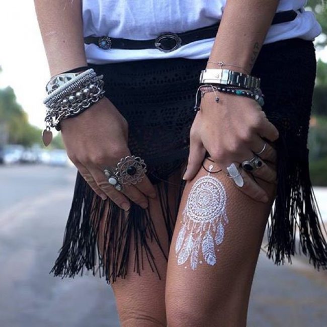 white tattoo