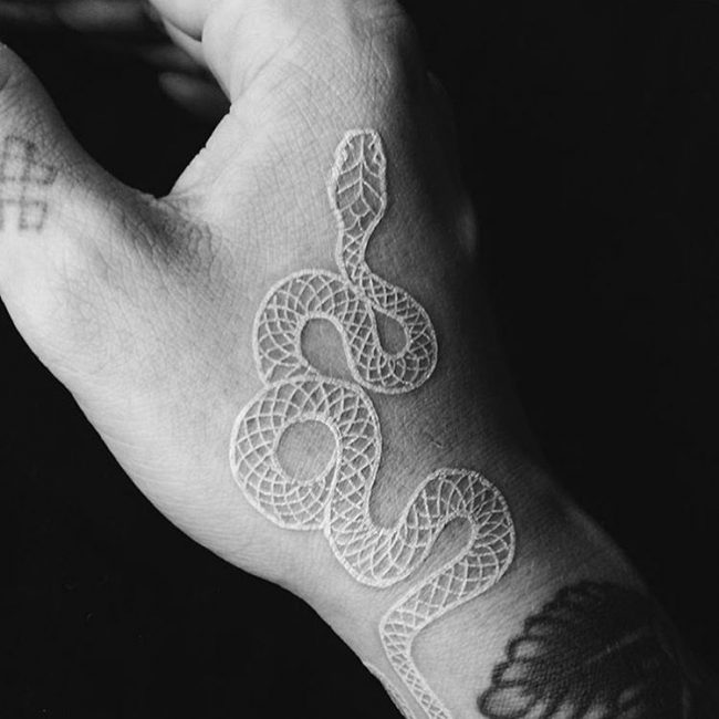white tattoo