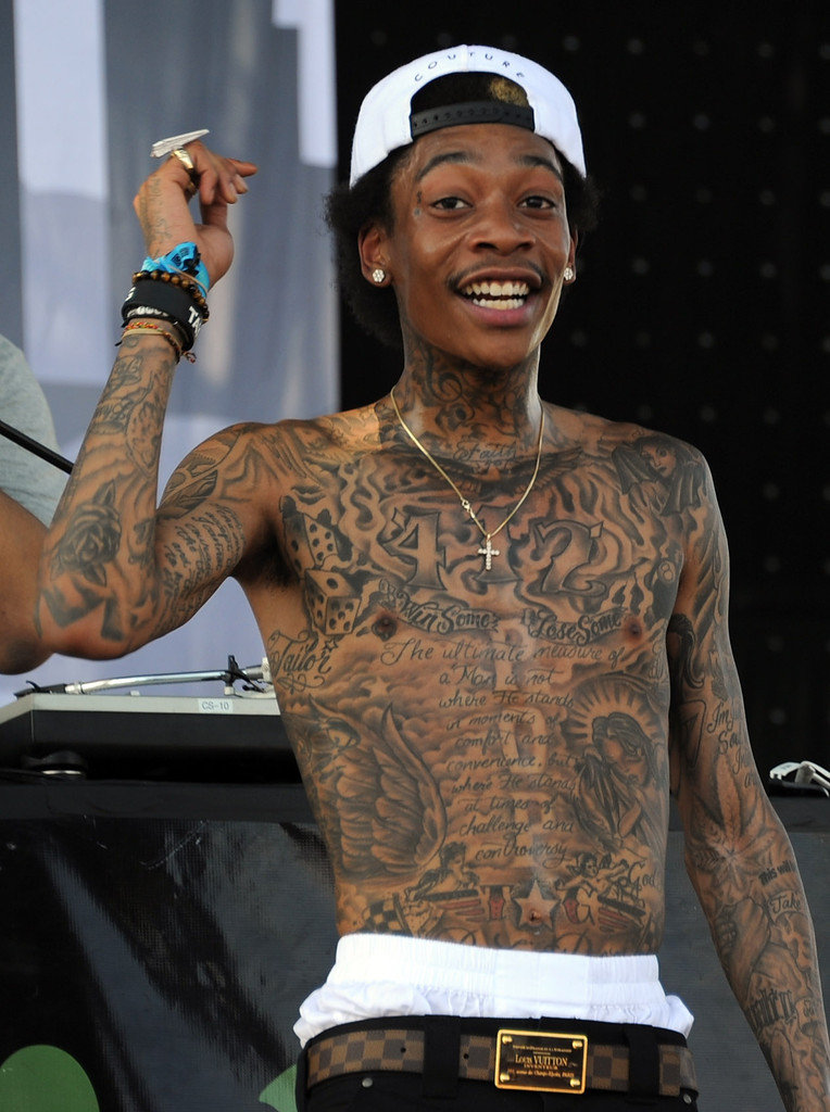 All Wiz Khalifa Tattoos Meanings - Amber Rose, Face & etc.