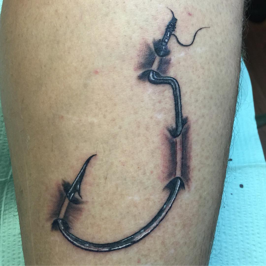 75 Cool Fish Hook Tattoo Ideas - Hooking Yourself with Ink Worth Designs