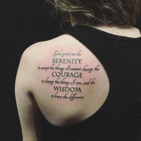 55 Inspiring Serenity Prayer Tattoo Designs-Serenity, Courage & Wisdom