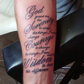 55 Inspiring Serenity Prayer Tattoo Designs-Serenity, Courage & Wisdom