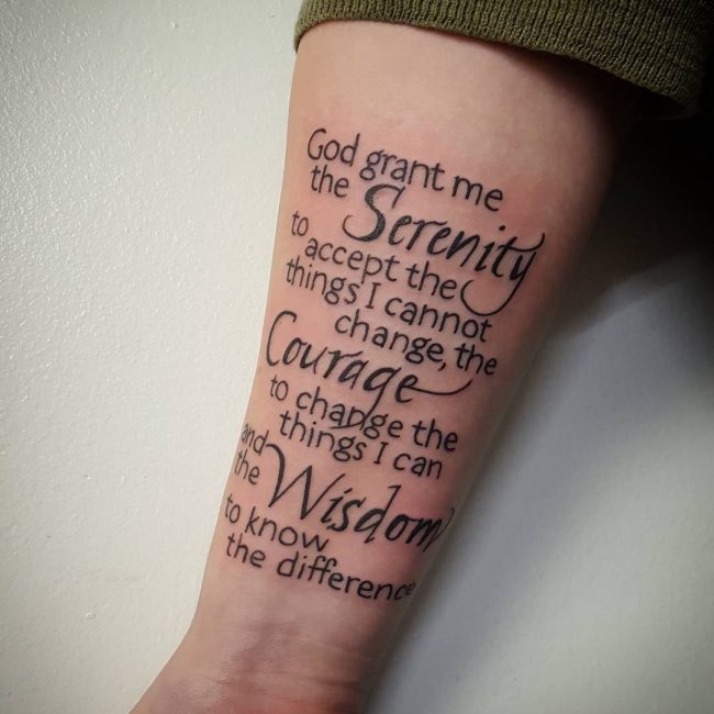 Serenity Prayer Tattoo_