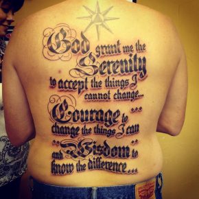 55 Inspiring Serenity Prayer Tattoo Designs-Serenity, Courage & Wisdom