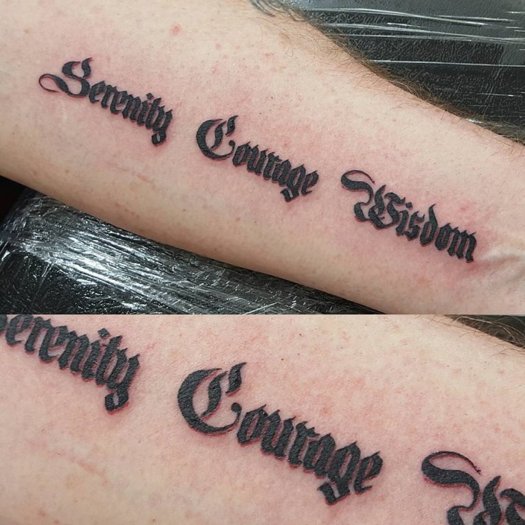 55 Inspiring Serenity Prayer Tattoo Designs-Serenity, Courage & Wisdom