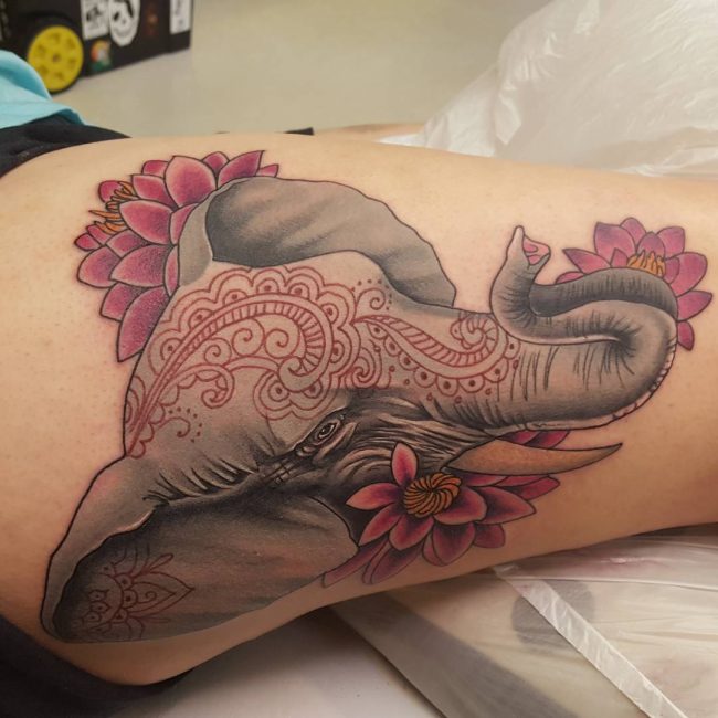 elephant tattoo64
