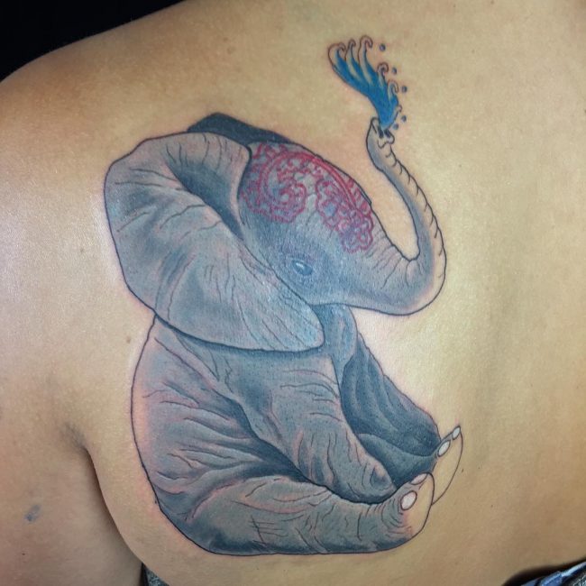 elephant tattoo80