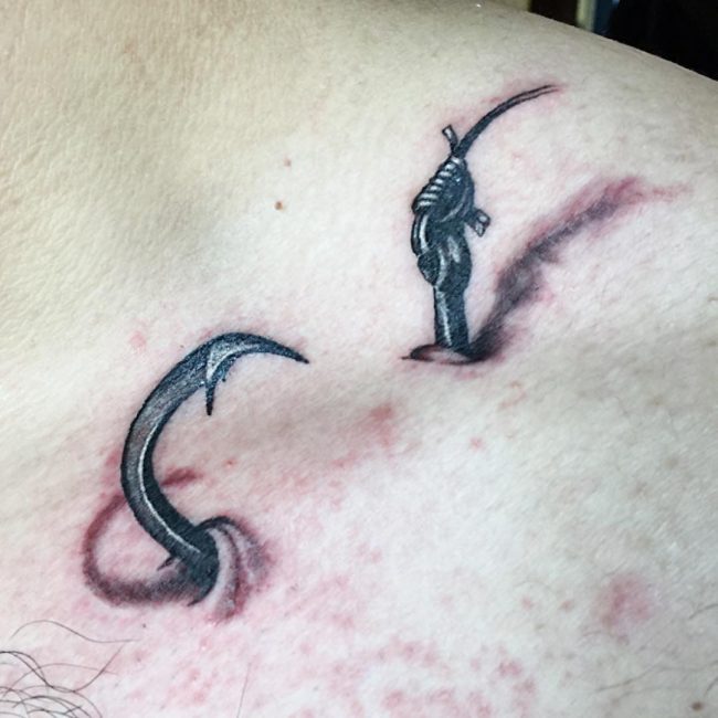 fish hook tattoo14