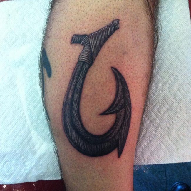 fish hook tattoo23