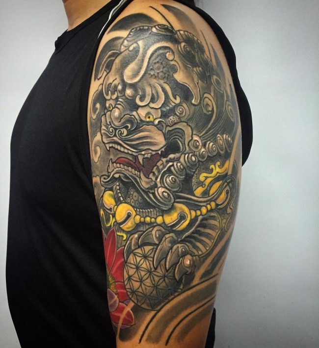 foo dog tattoo46