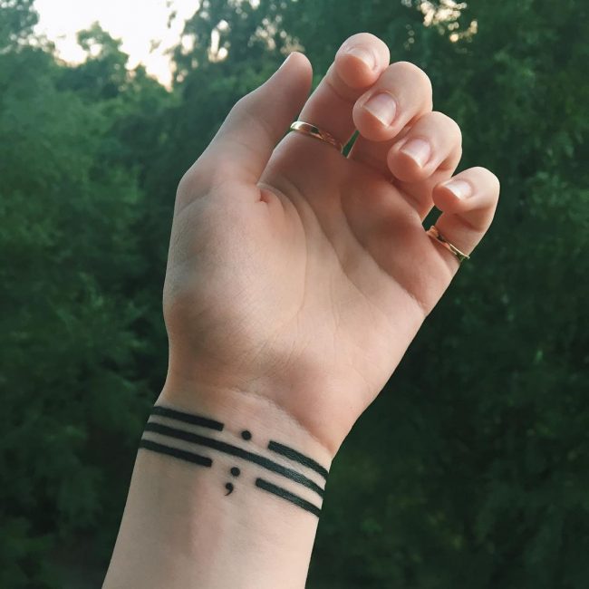 60+ Encouraging Semicolon Tattoo Ideas - Using Body Art to Give Hope