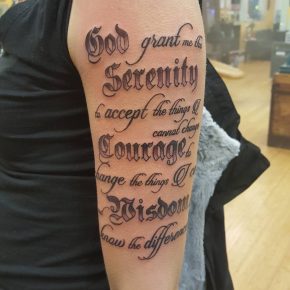 55 Inspiring Serenity Prayer Tattoo Designs-Serenity, Courage & Wisdom