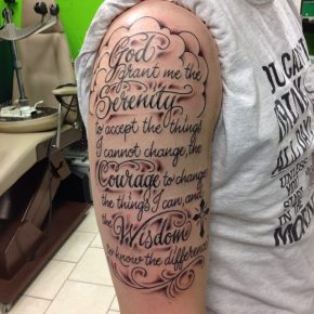 55 Inspiring Serenity Prayer Tattoo Designs-Serenity, Courage & Wisdom