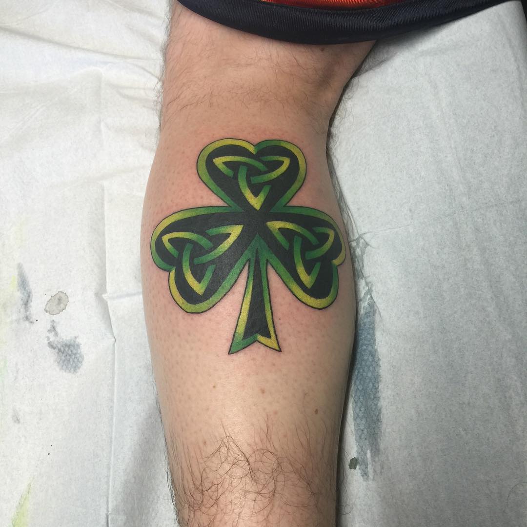 75+ Colorful Shamrock Tattoo Designs - Traditional Symbol of Luck