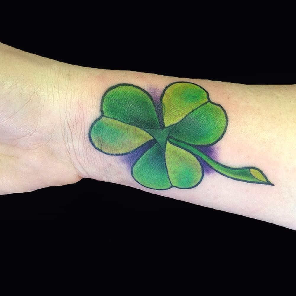 Fine Line Four Leaf Clover Temporary Tattoo - Set of 3 – Tatteco