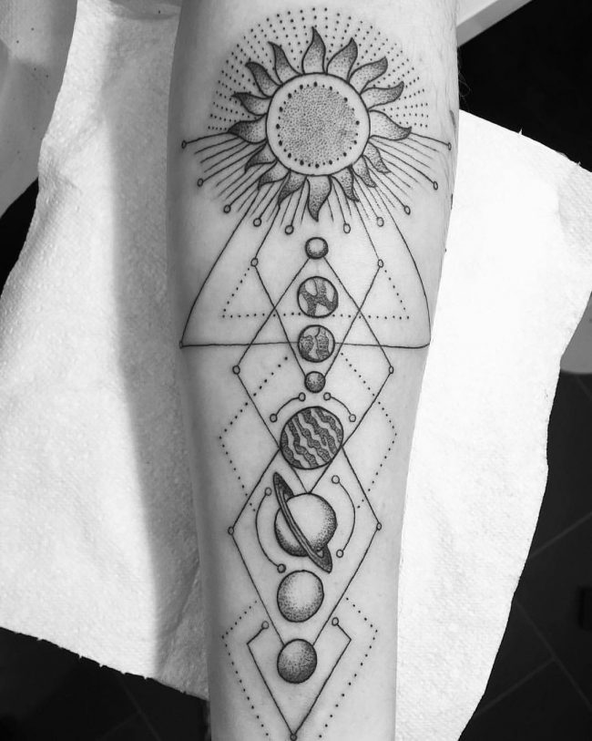 solar system tattoo12
